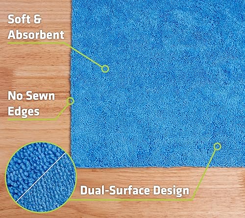 Miniatura 2 de VIKING Paño de microfibra para automóvil o hogar, toalla profesional para detalles del automóvil, toallas de tela reutilizables y sin pelusa para