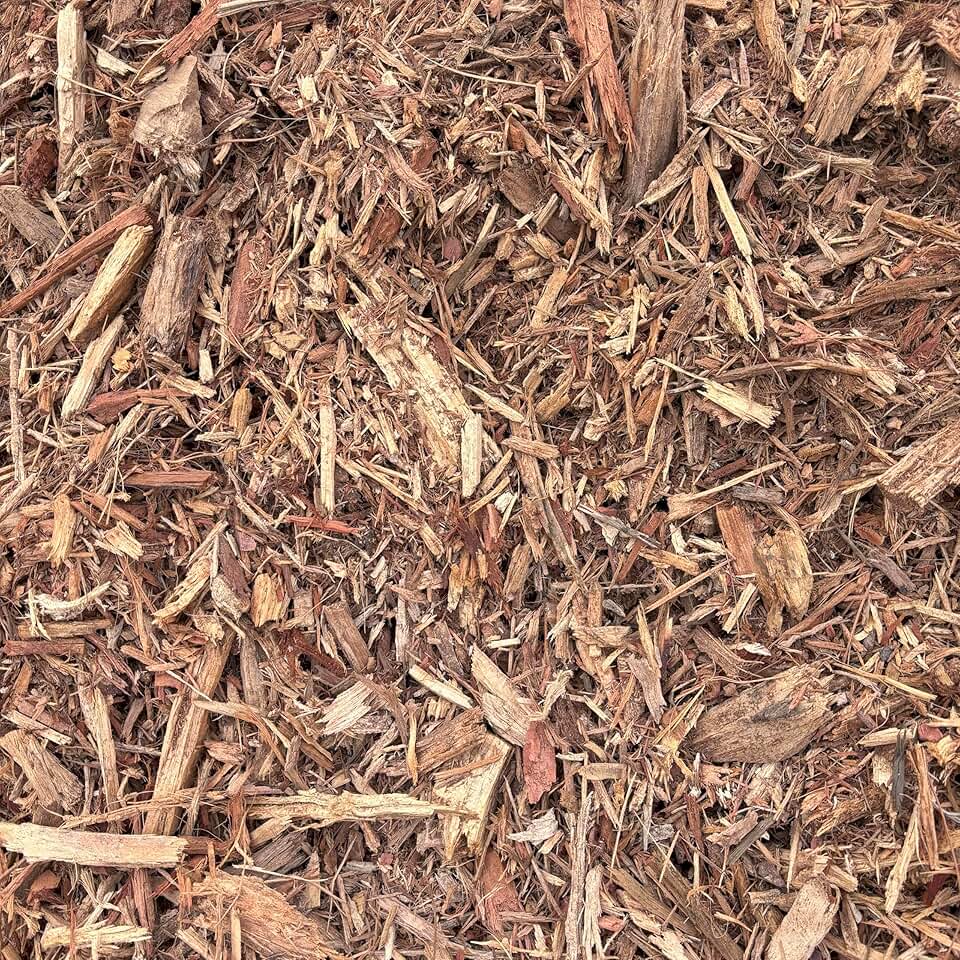 Natural Shredded Wood Mulch. Ground Cover for Planters and Trees. Natural Hardwood, untreated. 42 Quarts.