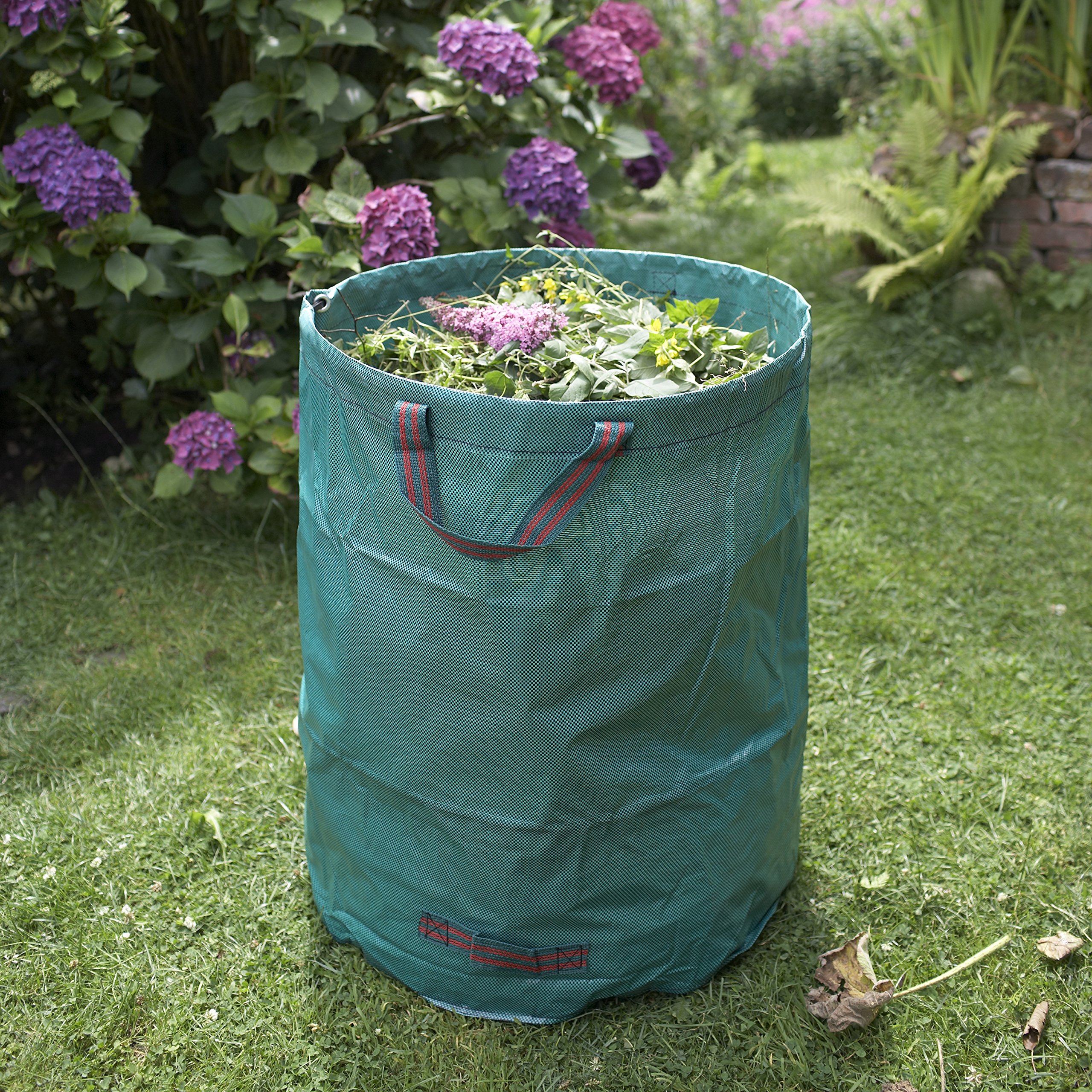 Meister Sacco da giardino 272 litri – 6 pezzi in set – autoportante con manici – sacco per rifiuti da giardino per foglie, taglio verde ed erbacce