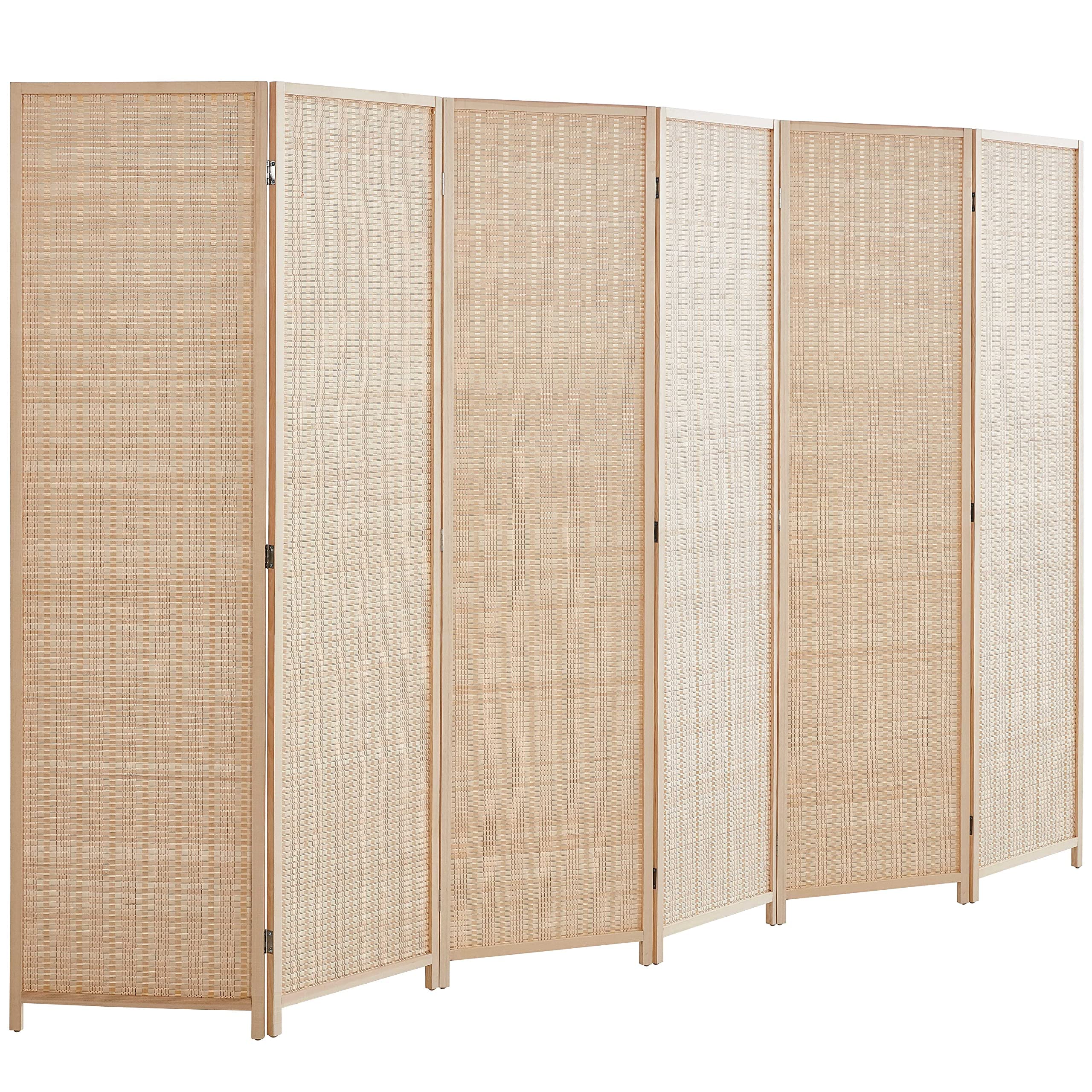 Buy 6 ft. TallExtra Wide, Bamboo Room Divider, 6 Panel Room Divider/Screen, Room Dividers and