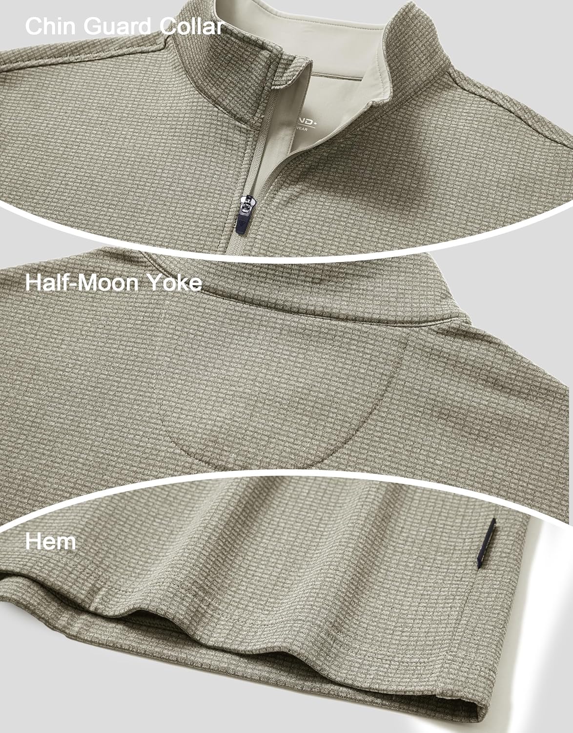 M MAELREG Mens Quarter Zip Pullover Golf Casual Fleece Lined Warmth Lightweight Stretch Mock Neck 1/4 Zip Sweatshirts for Men - Image 6