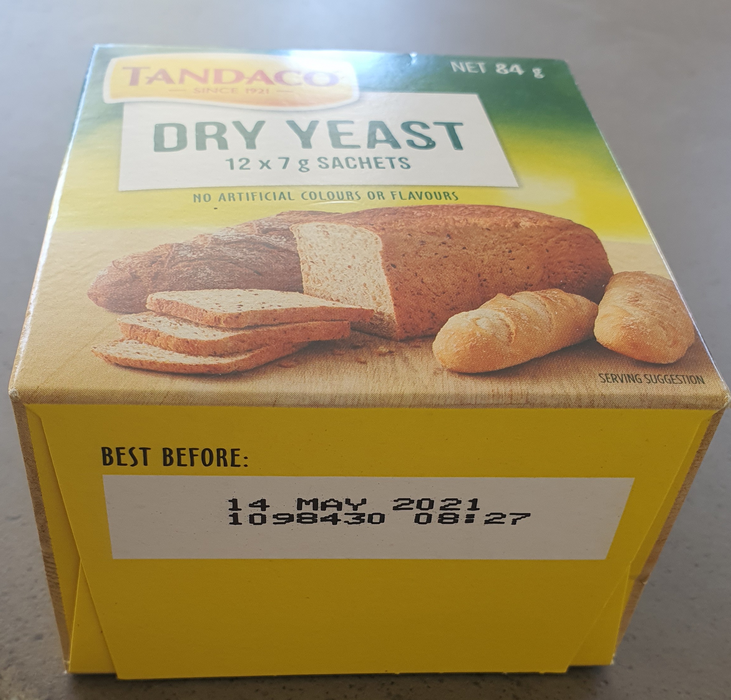 Tandaco Dry Yeast Sachets Cooking Ingredients 7g (pack of 12) Amazon