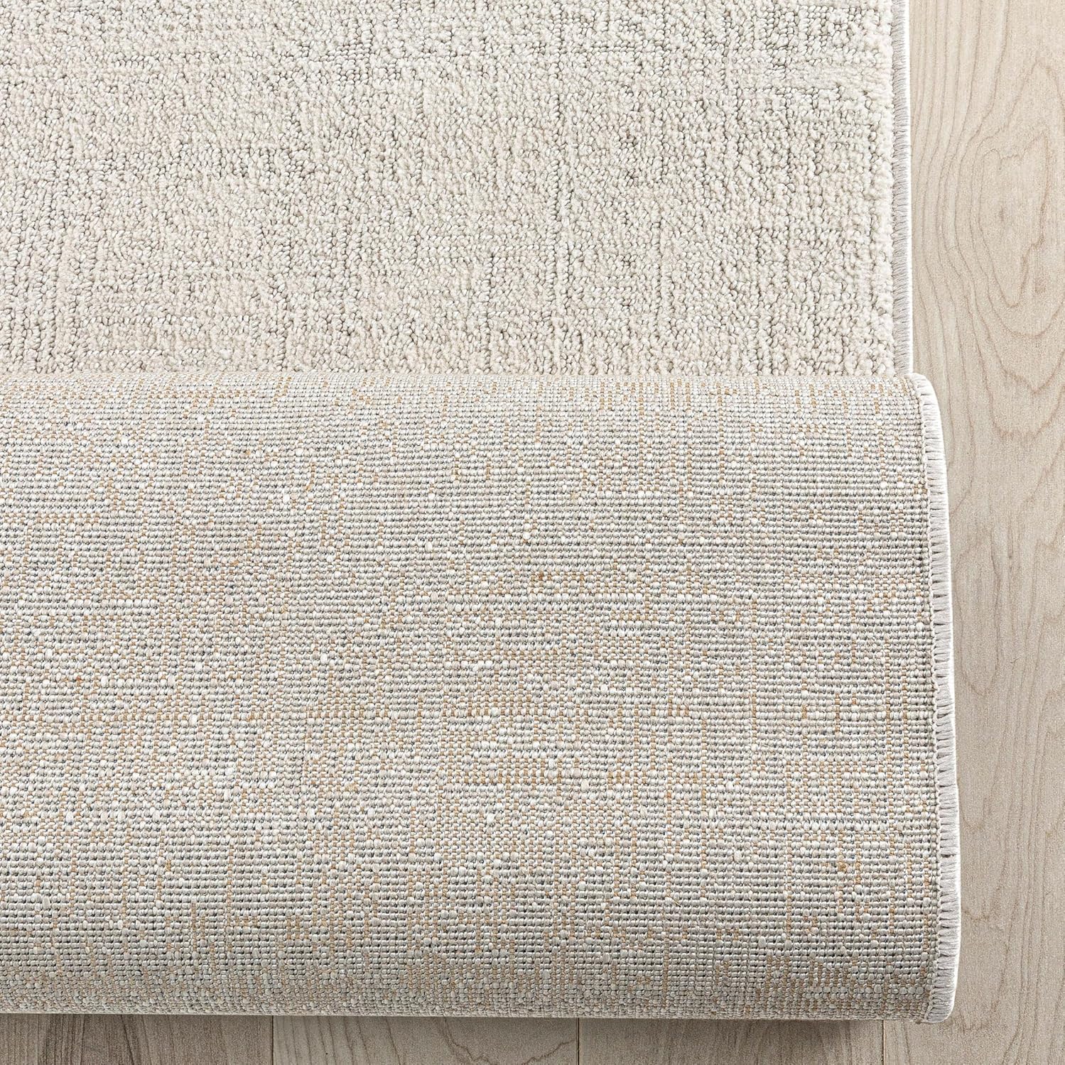 Well Woven Custom Size Hallway & Stair Runner- Velluto Como Ivory 27 Inches x 24 Feet (27" x 24' Runner) Rug - Soft, Minimalist Elegance, Tweed Tonal Colors - Looped Pile, Stain-Resistant