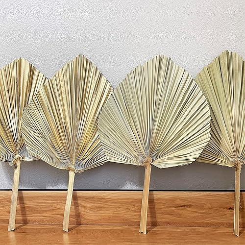 Miniatura 8 de 2 hojas de palma de color dorado + 2 piezas de color natural