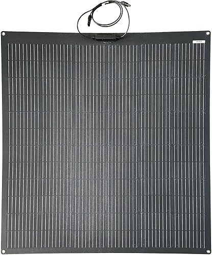 Miniatura 8 de Panel solar flexible ETFE negro de 100 W, 12 V, PERC 9BB 23.5% de eficiencia, células solares mono, para campistas, caravanas, barcos, camping,