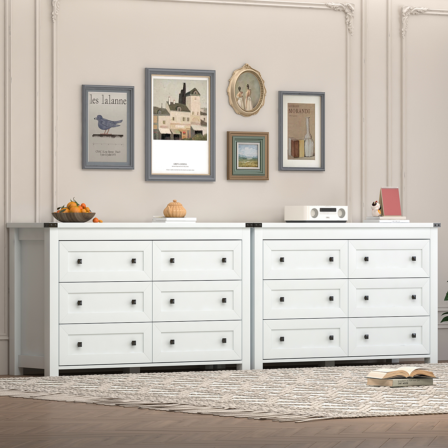 Amazon.com: Wodeer 6 Drawer Dresser for Bedroom, White Modern Dressers &  Chests of Drawers with Metal Handles, Closet Storage Dresser, Storage  Cabinet and Organizer with Drawers : Home & Kitchen