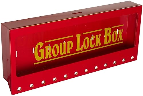 Miniatura 3 de Brady Caja de bloqueo de grupo de montaje en pared para bloqueoetiquetado, pequeña, 7 pulgadas de altura, 8 pulgadas de ancho, 2-14 pulgadas de