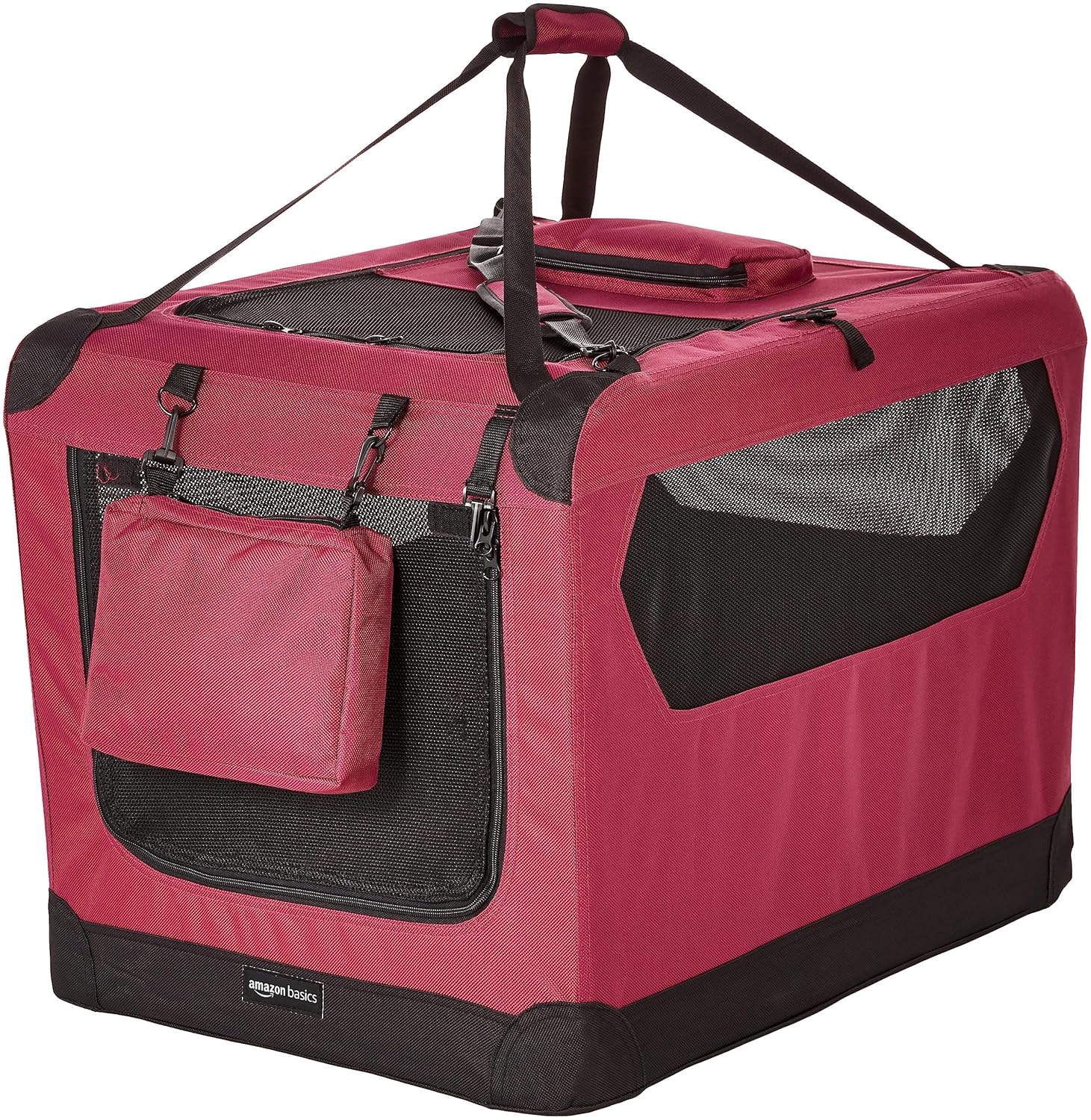 AmazonBasics Premium Folding Portable Soft Pet Dog Crate Carrier Kennel 30 x 21 x 21 Inches