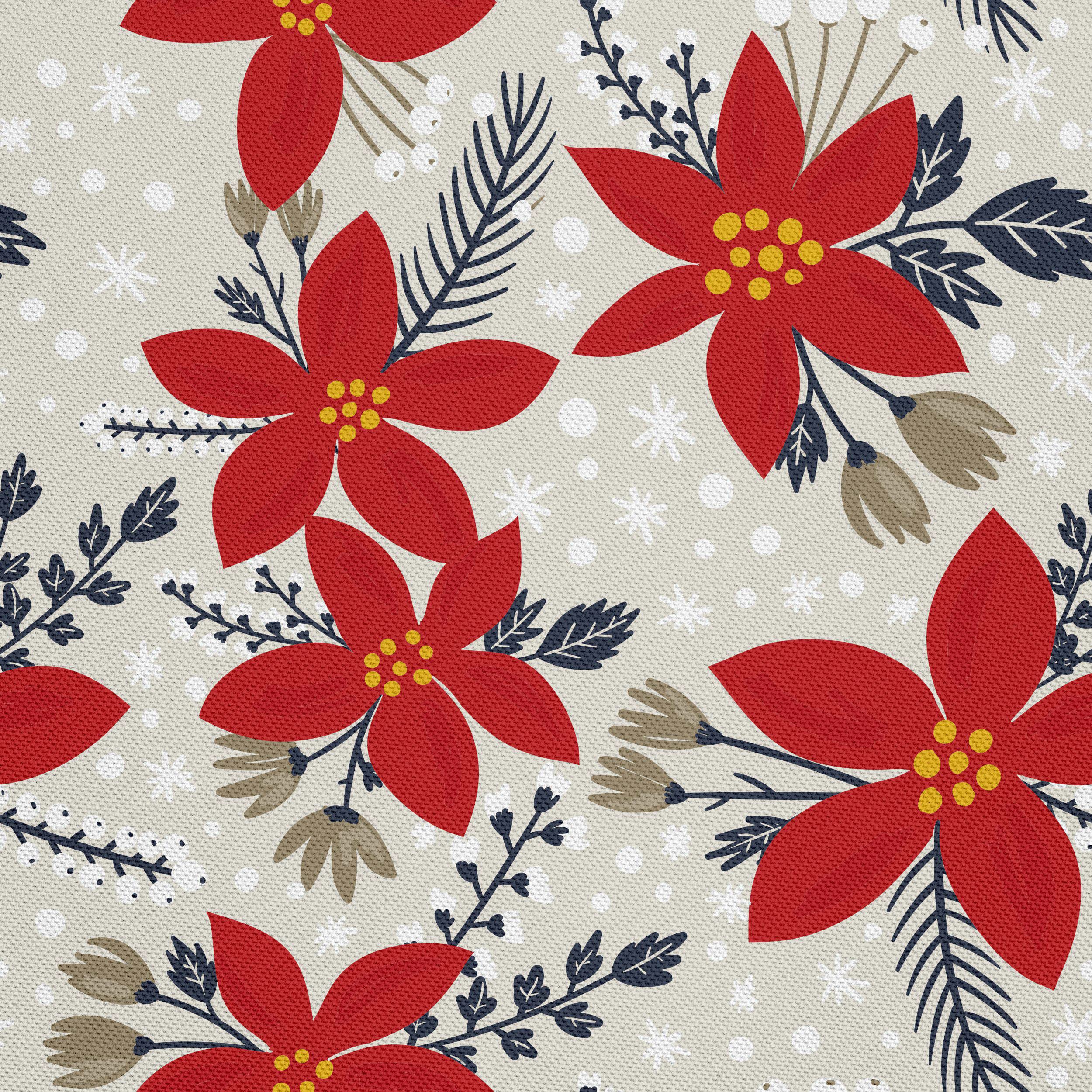 HEKO PANELS Tela Para Tapizar Impermeable Por Metro Telas Tintada Para Sofas Gruesa Resistente Al Desgaste Antimanchas Sillas Loneta Estampada Flor De Pascua Poinsettie 5 Metros 155 x 500 cm
