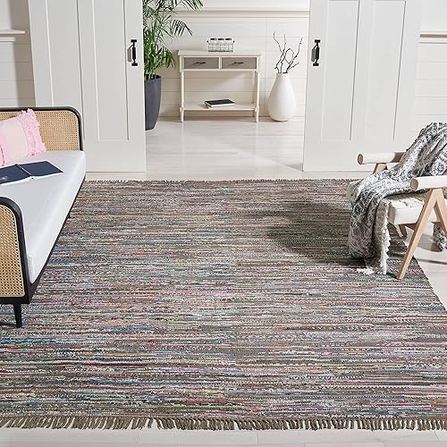 Miniatura 1 de Safavieh Alfombra de Colección Rag Rug RAR121A - de algodón tejida a mano, color gris 10 x 14 pies