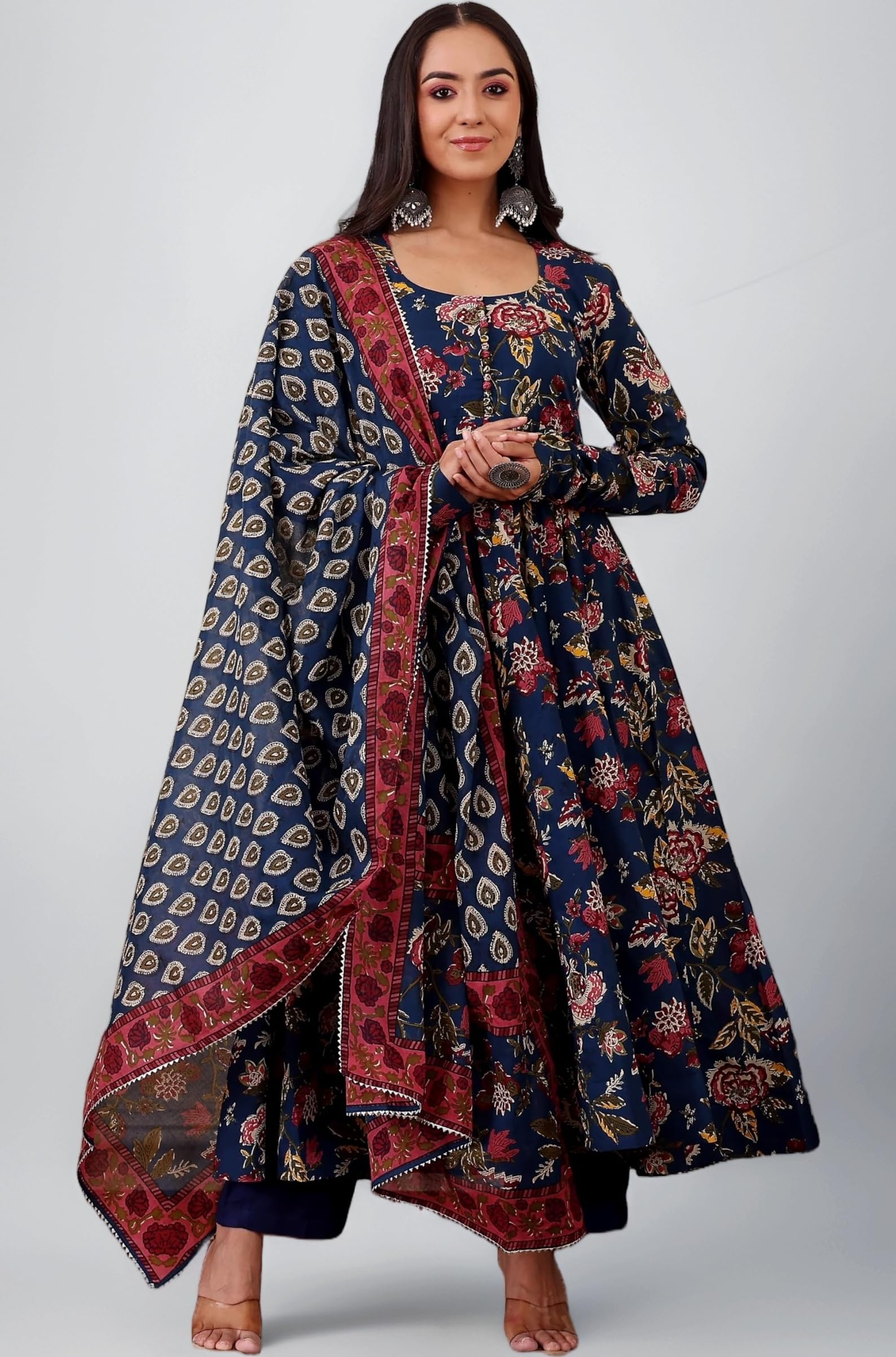 Women's Viscose Kurta and Pant with Dupatta Set