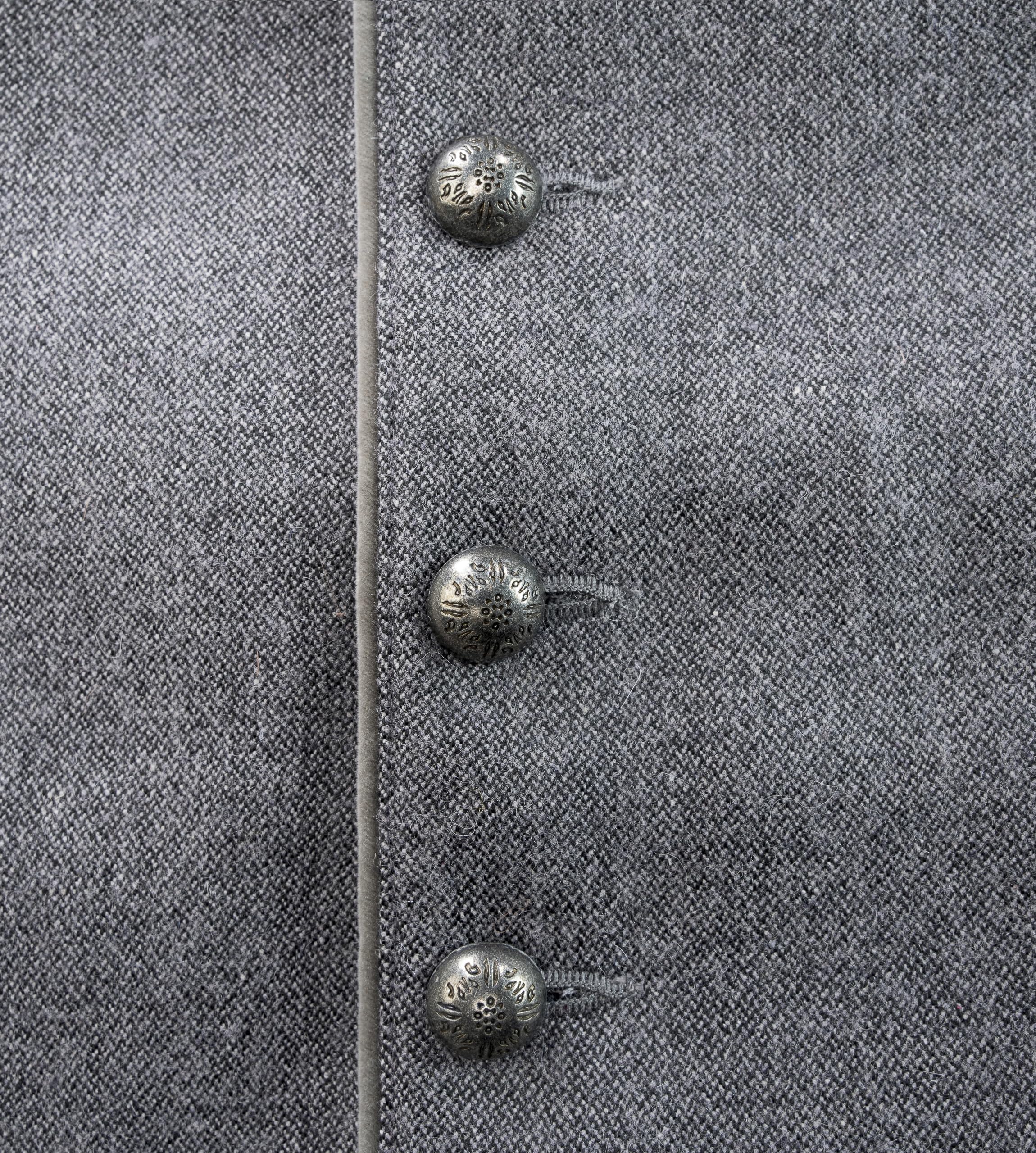Schöneberger Trachten Couture Chaleco tradicional para hombre, de alta calidad, color gris, para Oktoberfest, para traje regional, de piel, chaleco Gilet Manuel