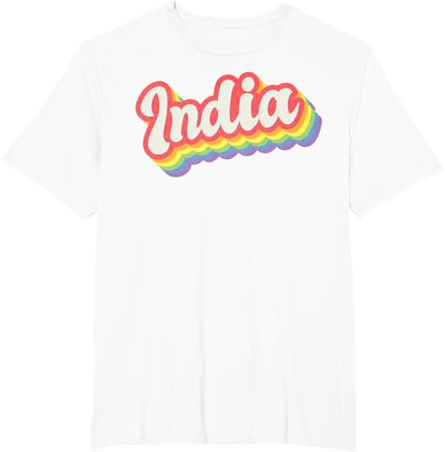Miniatura 7 de India Pride Month LGBTQ Rainbow Flag Name Personalised T-Shirt