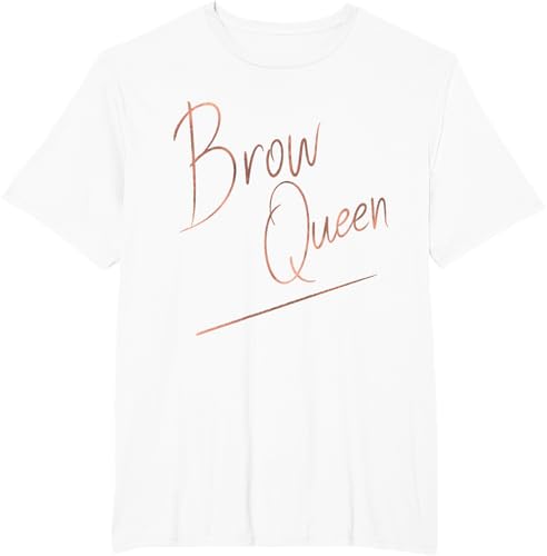 Miniatura 10 de Brow Queen Ombre - Camiseta de escritura a mano, regalo para artista de maquillaje, Negro, S Negro,Azul Marino,Blanco,Plateado,Marrón,Limón,Jaspeado