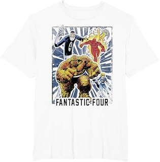 Fantastic Four Vintage Team Poster T-Shirt