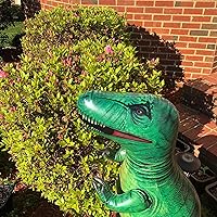 Vista 3 de Jet Creations T-Rex inflable de 37 pulgadas de alto, juguetes inflables de dinosaurios, grandes dinosaurios inflables de animales juguetes