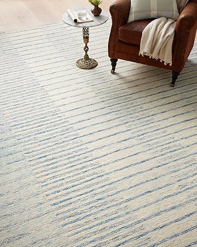 Miniatura 6 de Loloi Chris Loves Julia Chris Collection CHR-01 MarfilMezclilla 8'-6'' x 11'-6'', 0.50 pulgadas de altura, alfombra de área