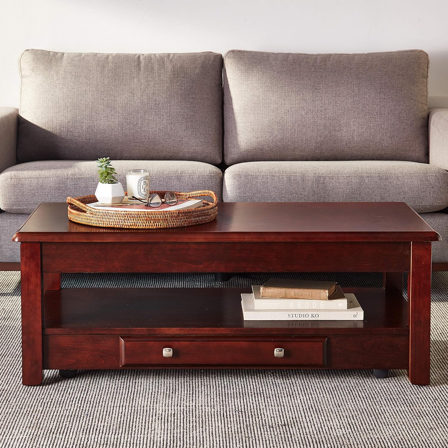 Logan Lift Top Coffee Table in Cherry
