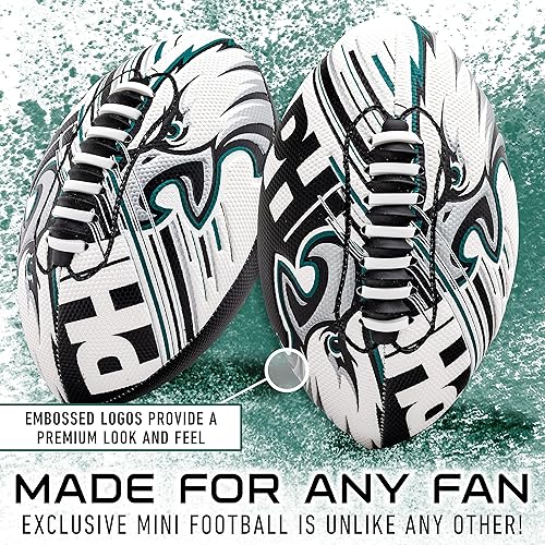 Vista 177 de Franklin Sports - Balones de fútbol americano juveniles de todos los equipos de la NFL, juego de balón infantil pequeño de 8.5 pulgadas + inflador