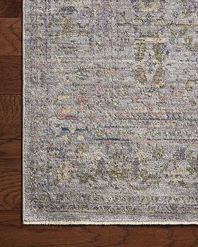 Miniatura 9 de Loloi Jean Stoffer x Loloi Bradbury Collection BRU-04 - Alfombra decorativa de 2 pies y 7 pulgadas x 4 pies, grismulticolor