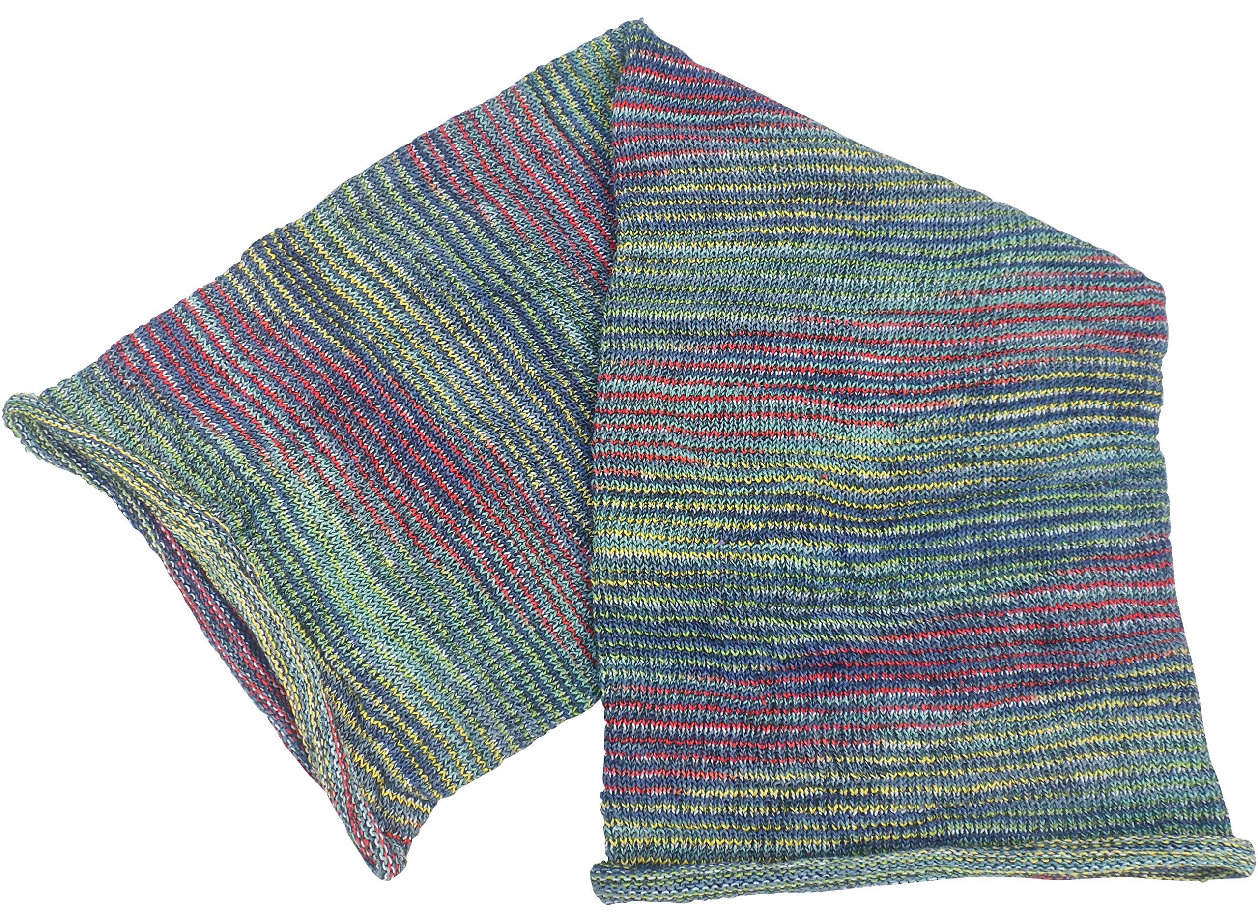 Natural Flow Women's Red & Green Fair Trade Nepalese Stretch Cotton Boho Hippy Magic Hair Band Head Wrap Tie Hat (Red & Green)