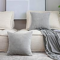 Vista 27 de Home Brilliant Fundas de Almohada Decorativas Blancas de 16x16, Juego de 2, Fundas de Almohada Decorativas de Acento, Funda de Almohada