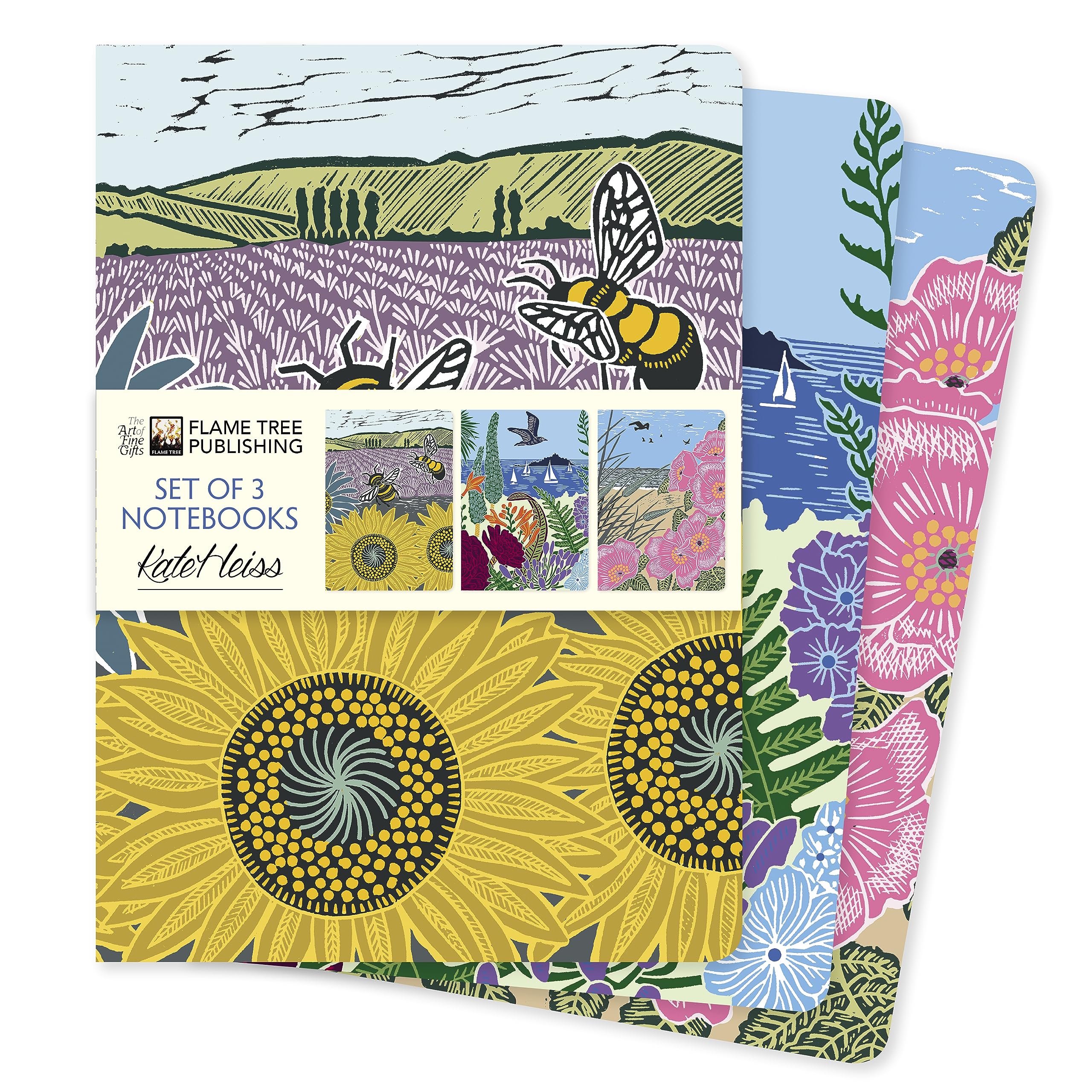 Kate Heiss Set of 3 Standard Notebooks by Flame Tree Studio 9781804178409