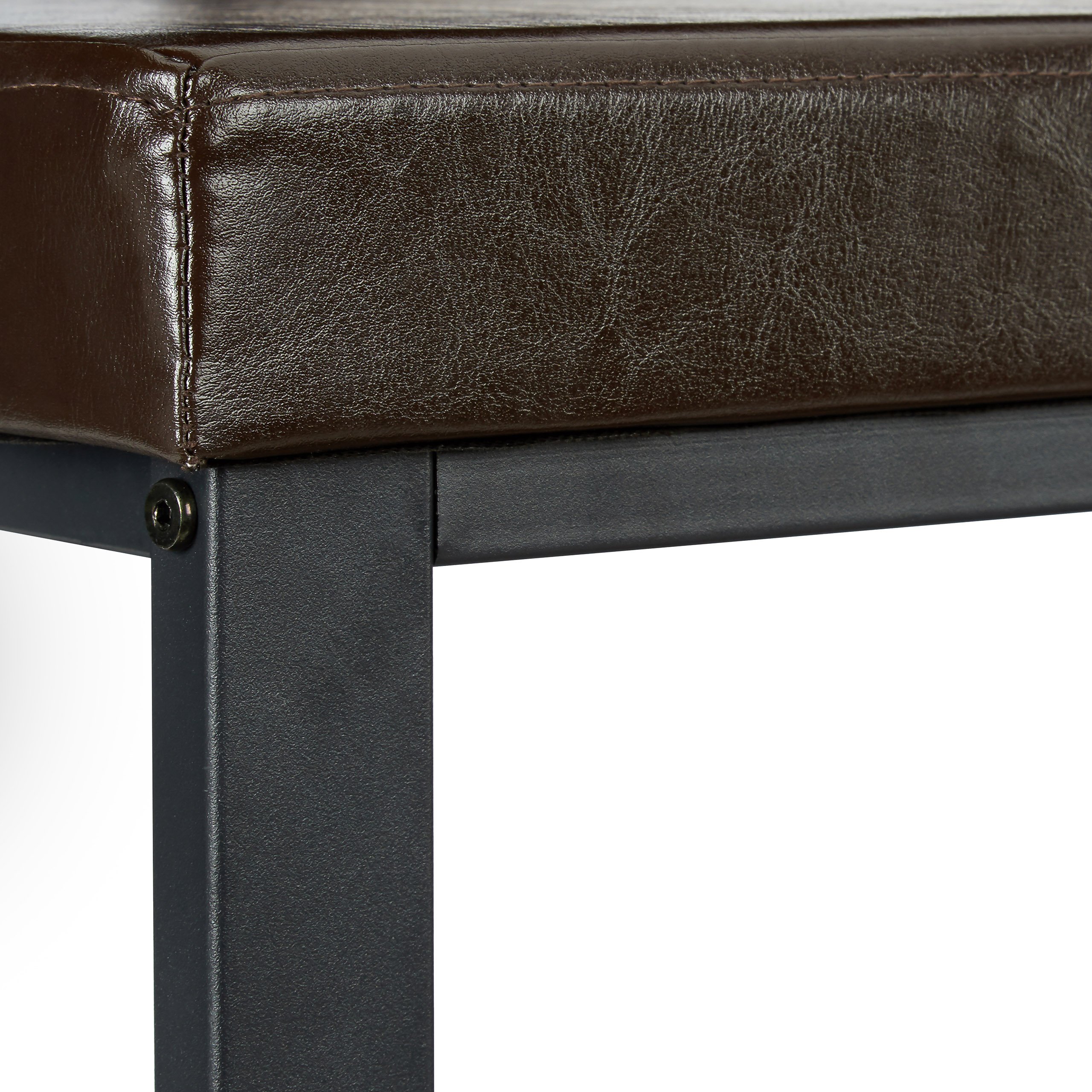 Relaxdays Panca Scarpiera, Mobile Scarpe, Portascarpe con 2 Ripiani, Imbottita, HxLxP: 49x81x31 cm, 10 Paia, Marrone