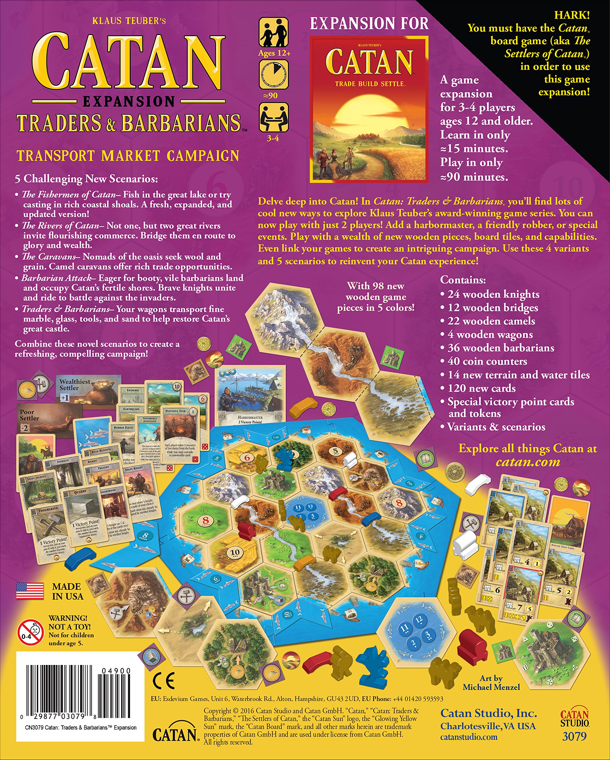 Mayfair Games - I coloni di Catan, Gioco da tavolo - Espansione: Mercanti e Barbari [lingua inglese]