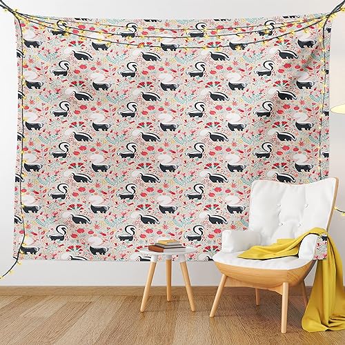 Miniatura 23 de Lunarable Tapiz de rapero, astronauta con un boombox retro para escuchar música en el espacio, impresión de audio de tira cómica, decoración de tela