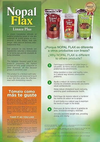 Miniatura 7 de Nuestra Salud Nopal Linen Seed Original Meal Plus - Semilla de lino molida para el mantenimiento de una buena salud - 1 libra1601oz - Mezcla 100