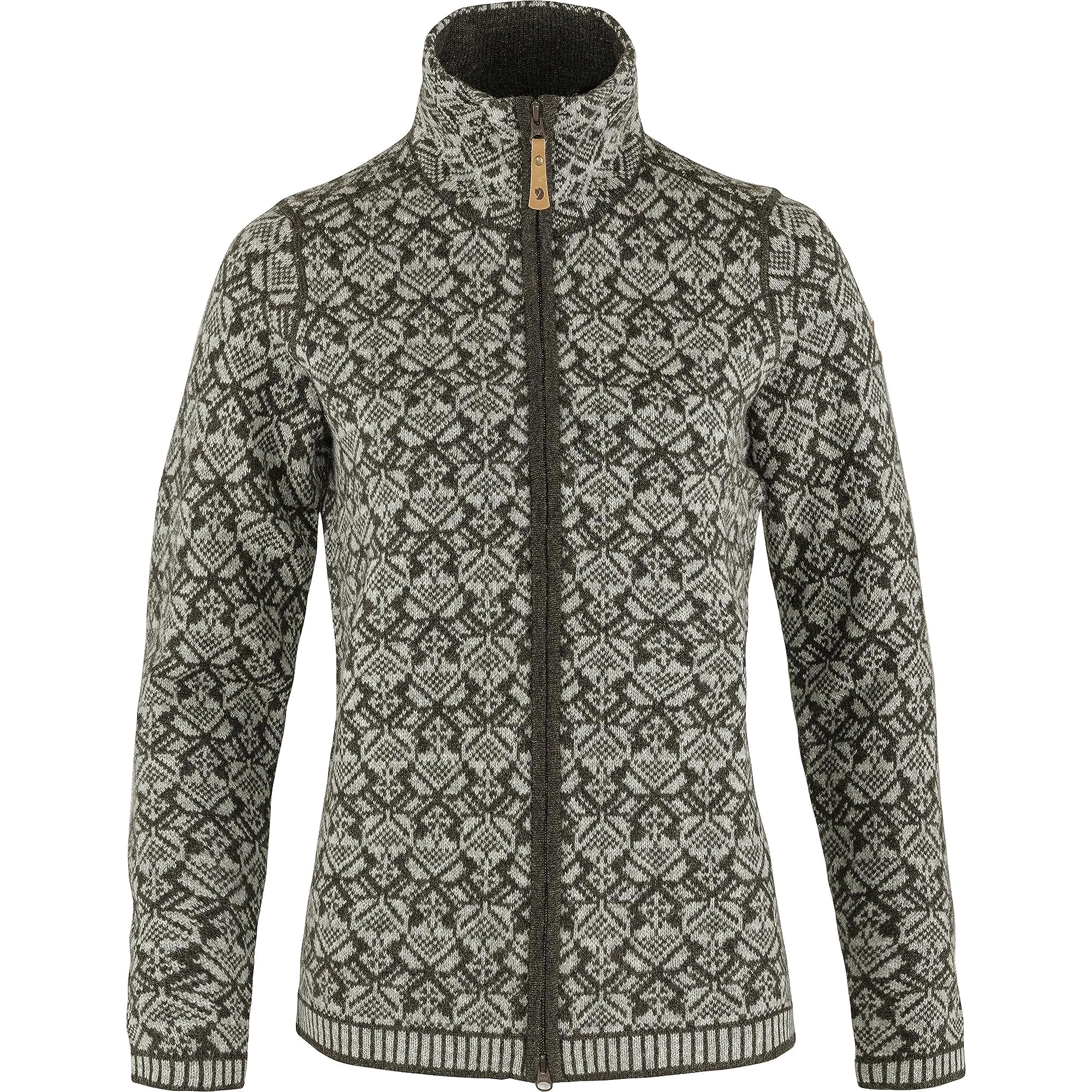 Fjällräven F89912-633 Snow Cardigan, Women, Dark Olive, XL