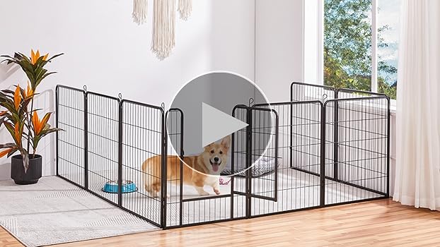 Amazon | Yaheetech ペットフェンス ペットサークル 高さ100cm パネル8