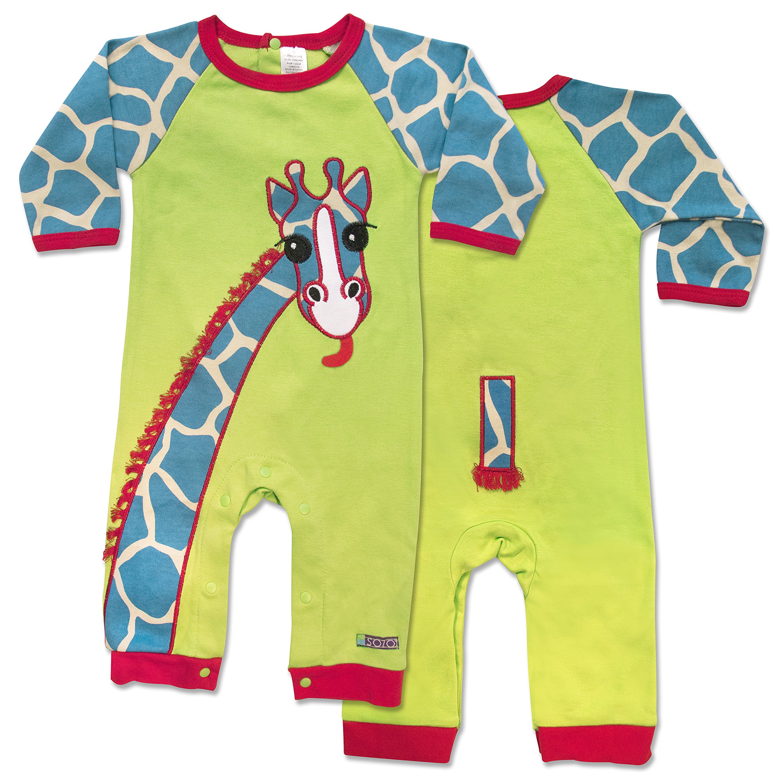 SOZO Baby-Boys Newborn Giraffe Coverall