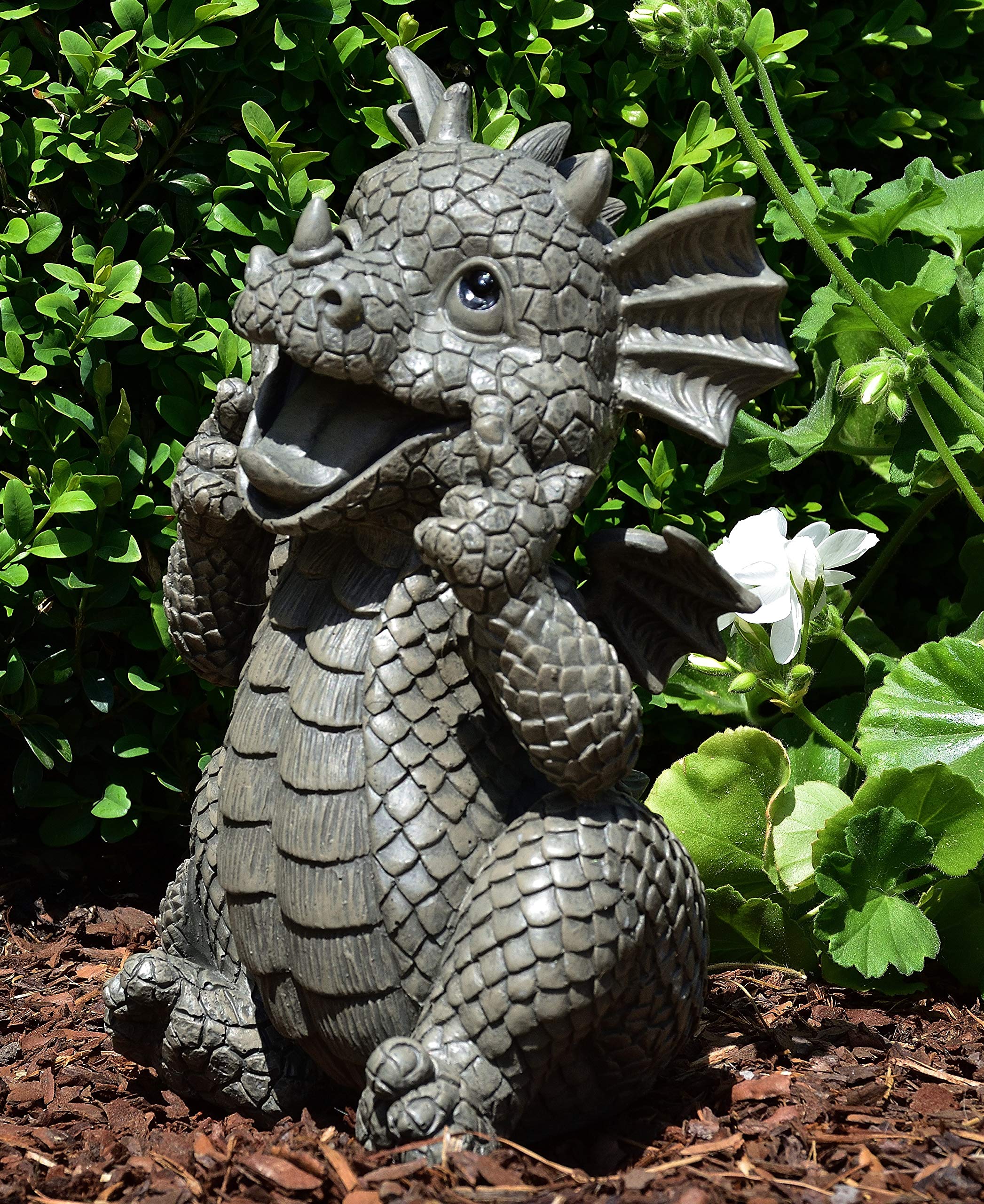 Gartendrache lacht - Garten, Figur, Drache, Lustig