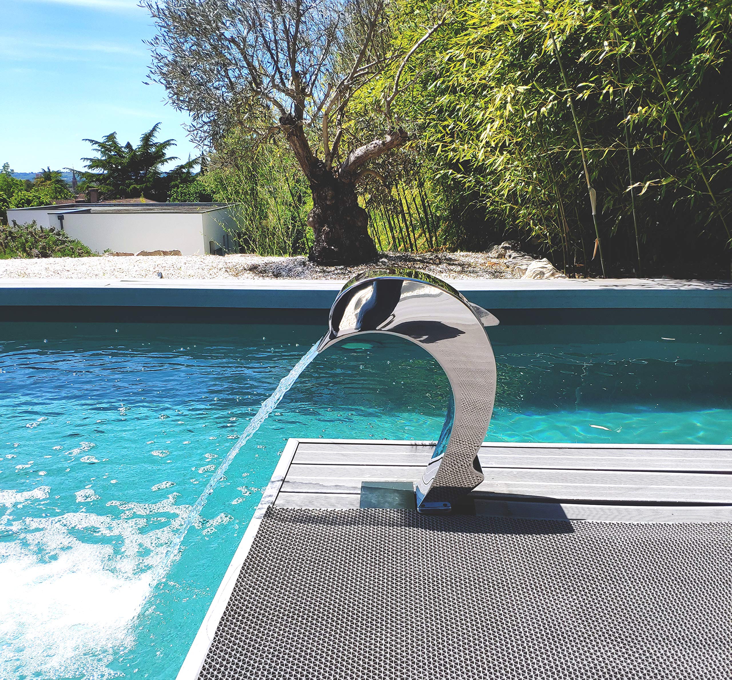 Fuente Estanque Jardín 70cm Fuente Decorativa Acero Inoxidable - Para  Piscina Y Estanque, 70 Cm Altura Fuente Cascada Piscina, image size:2560x2377