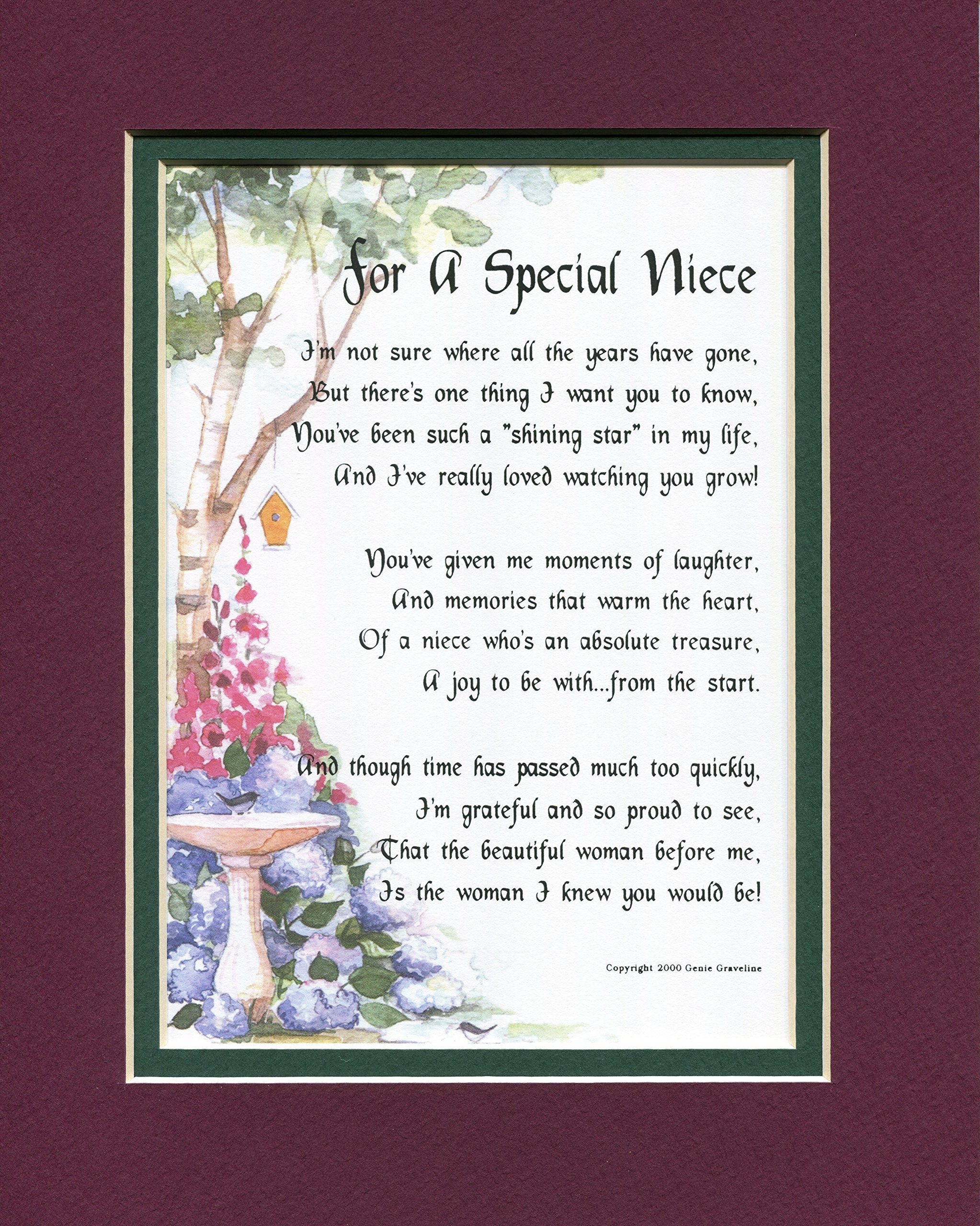 Birthday Poem For Niece A Gift Present 18Th 21St 30Th 40Th Birthday Poem For A Niece, #74: Buy  Online In Israel At Desertcart