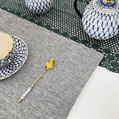 Miniatura 3 de SLOW COW Manteles individuales de lino lavables a máquina para manteles de mesa de cocina, 12 x 18 pulgadas