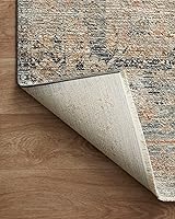 Vista 13 de Loloi Jean Stoffer Katherine Collection KES-02 Ocean/Coral 2'-7'' x 10'-0'', .25" Pile Height, Runner Rug