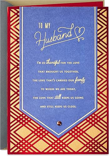 Hallmark - Tarjeta del Día del Padre para el esposo (Grateful for A Man Like You - Agradecido por un hombre como tú)