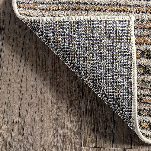 Miniatura 4 de nuLOOM Adrienne - Alfombra de pasillo contemporánea abstracta duradera, 2 pies 6 pulgadas x 8 pies, gris