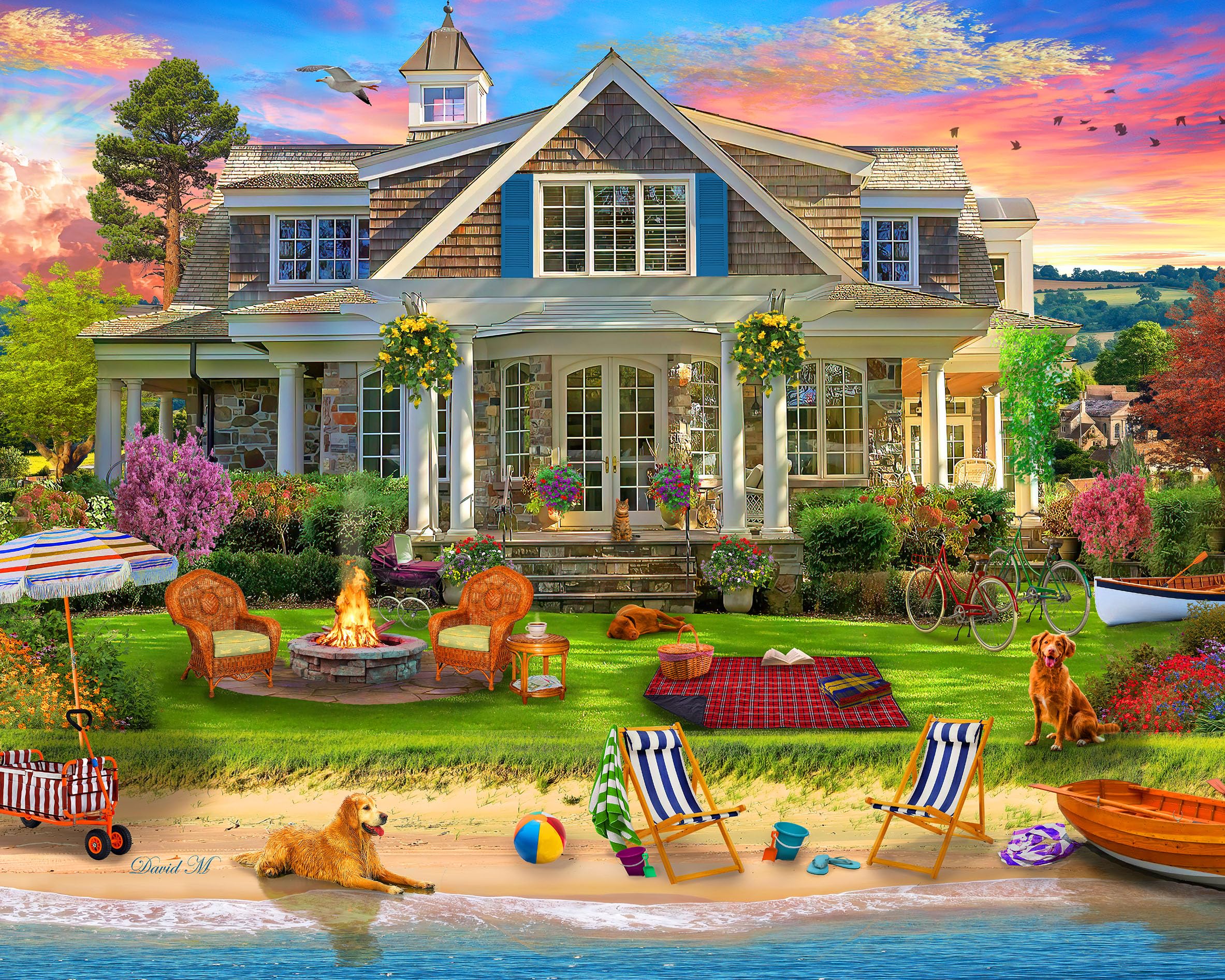 Ceaco - David Maclean - Fishing With My Son - 1000 Piece Interlocking Jigsaw Puzzle