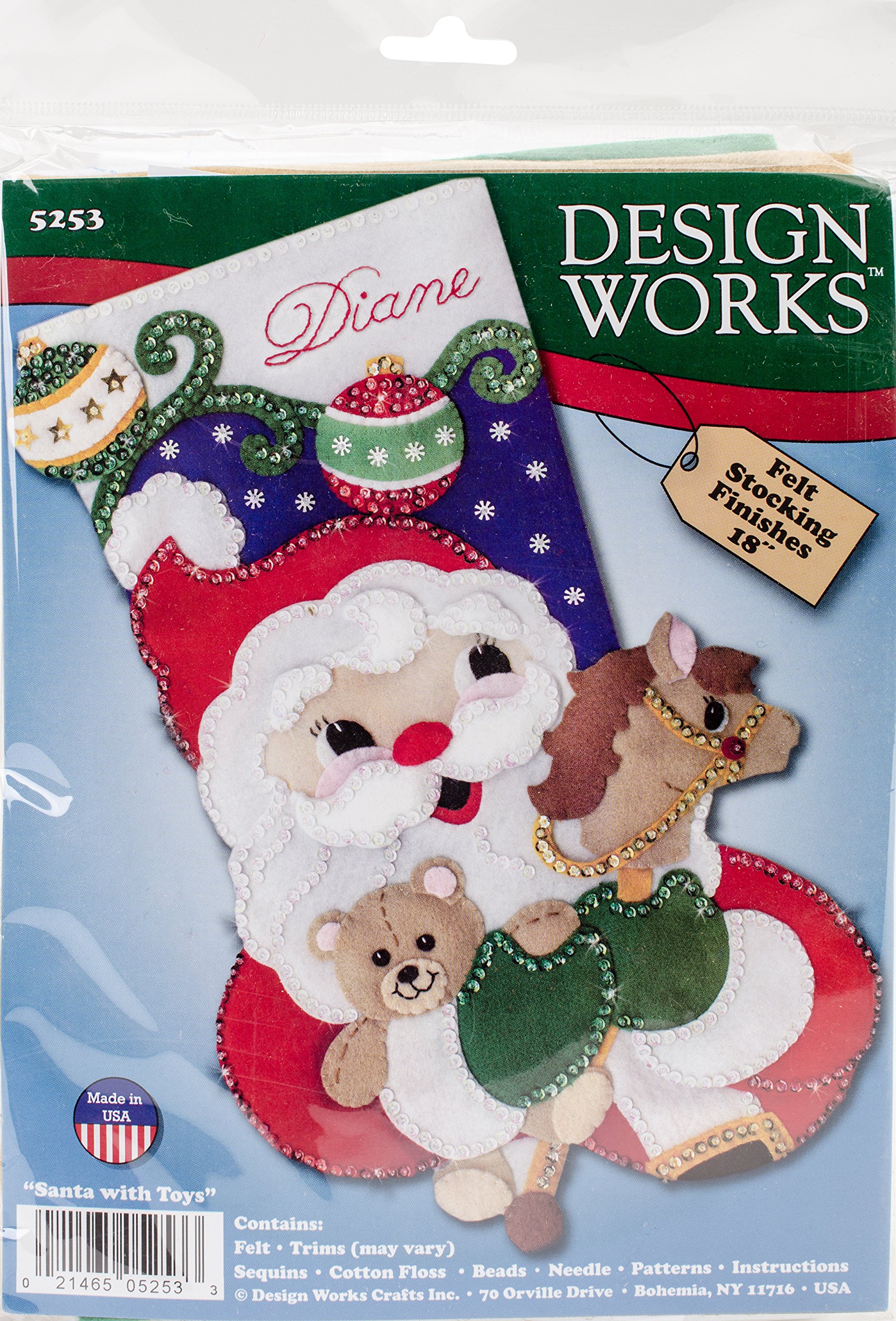 Tobin Santa and Toys Felt Stocking Kit, Multicolor