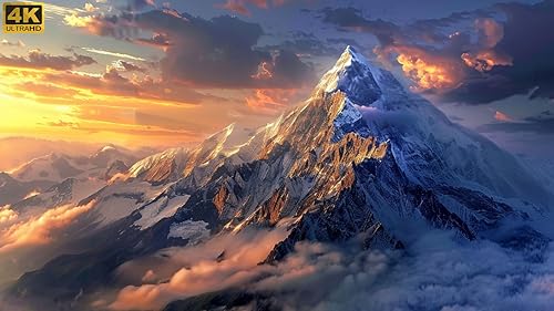 Mountain Screensaver: Immersive 4K Mountain Landscapes with Relaxing Music & Ambient Sounds for Your