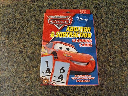 Disney Pixar World of Cars - Tarjetas didácticas de aprendizaje de suma y resta