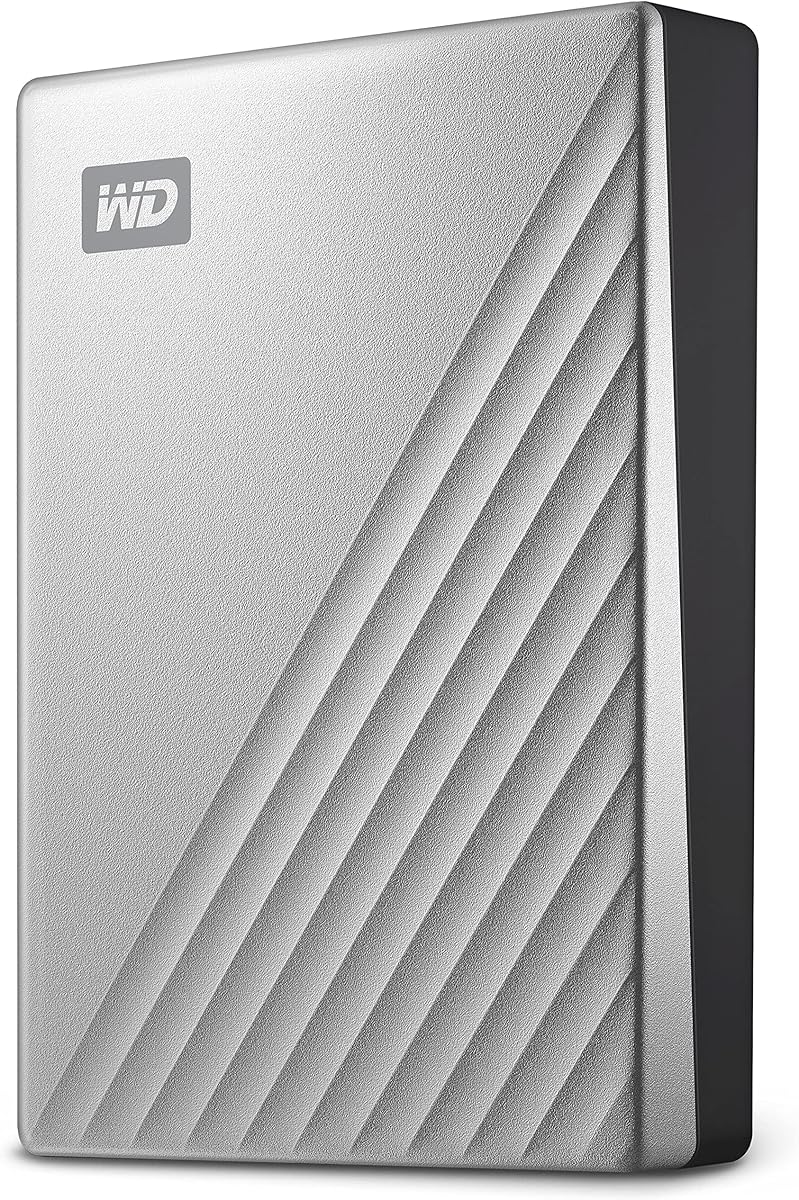 Western Digital 4TB My Passport Ultra for Mac Silver Portable External Hard Drive HDD, USB-C and USB 3.1 Compatible - WDBPMV0040BSL-WESN
