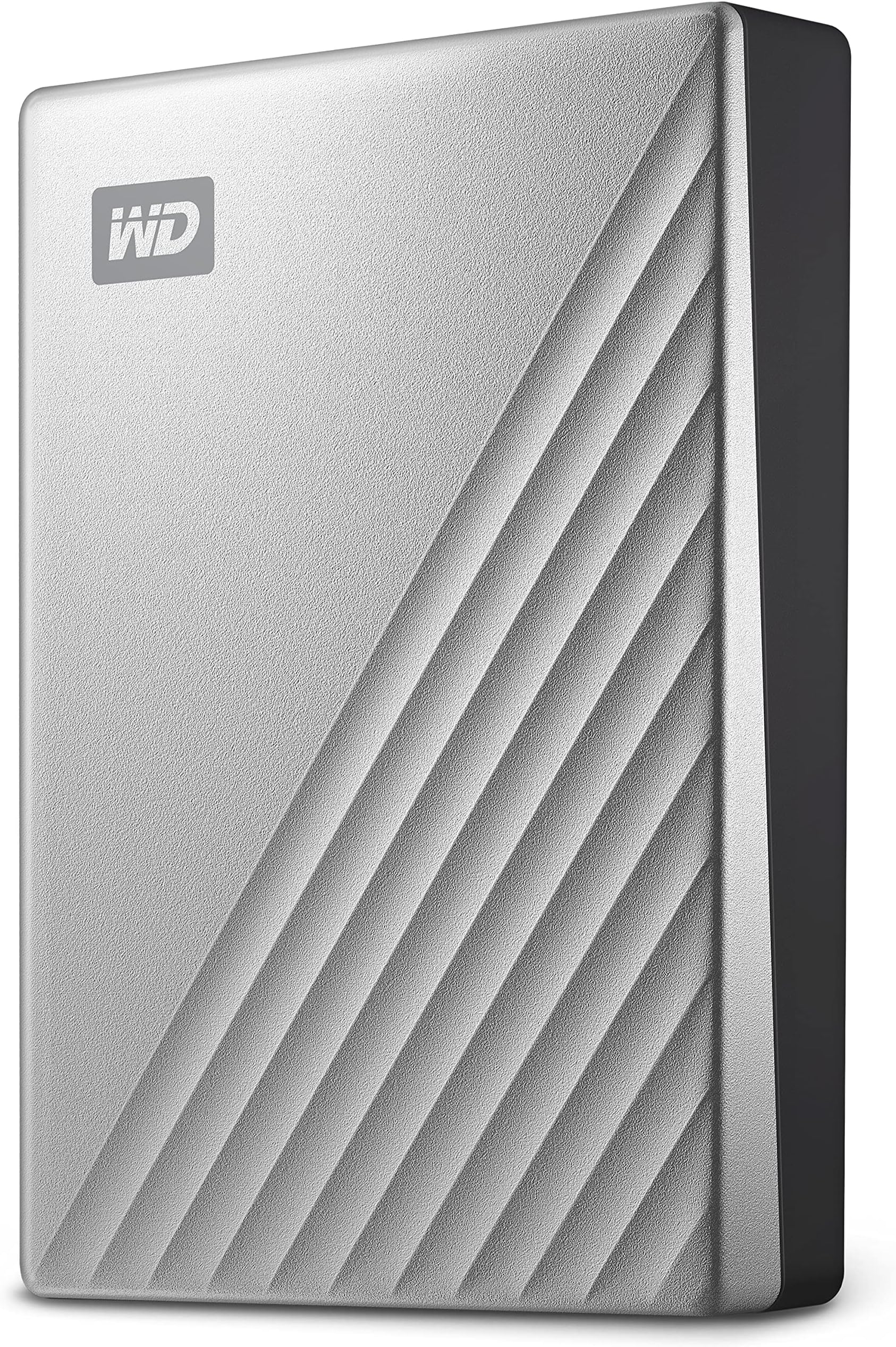 5TB My Passport Ultra for Mac, portable external hard drive, USB-C, Mac Compatible, portable external storage, software with defense against ransomware, backup and password protection, Silver