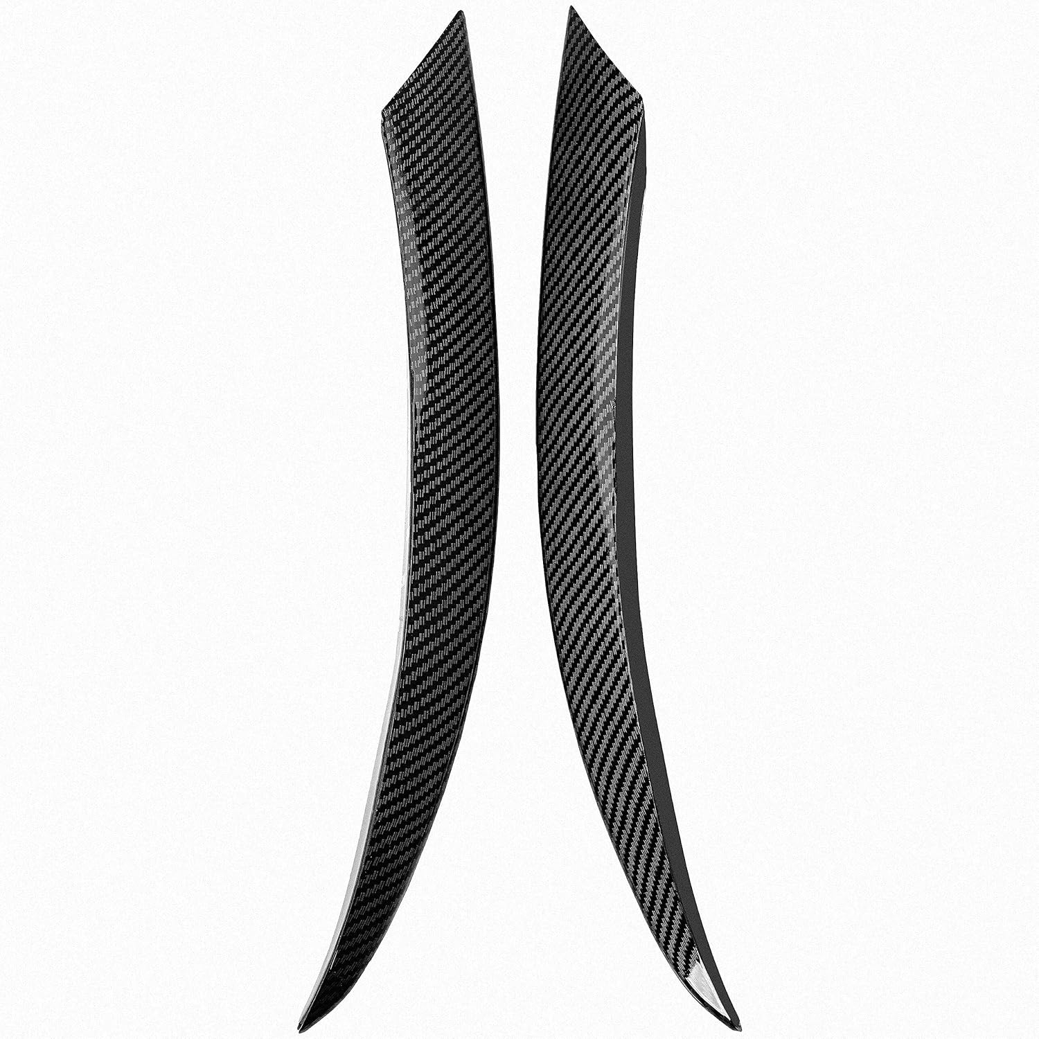 HECASA Fog Light Grill Compatible with 2014-2021 Mercedes-Benz C Class W205 C200L C180L Front Plastic Air Vent Cover Trim Strips Decorative Grill Trim - Carbon Fiber Print