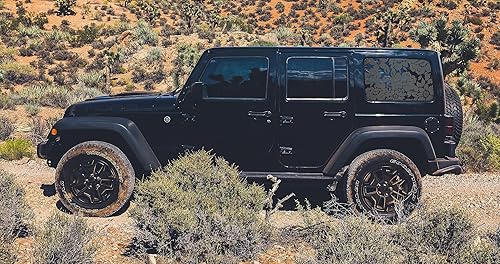 Miniatura 5 de Calcomanías para ventana trasera con estampado floral para Wrangler 2018-2024 de 4 puertas JLU 2018 2019 2020 2021 2022 2023 2024  Calcomanías