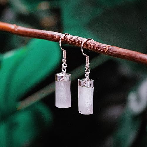 Miniatura 5 de Ayana - Aretes de cristal curativo para mujer, hechos a mano, con piedras preciosas auténticas de origen ético, joyería de piedra natal para mujer